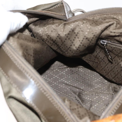 Gucci Vintage Bamboo Handle Bag Nylon, KHAKI, NYLON, Handbag