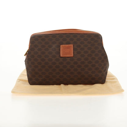 Celine Macadam Pochette Canvas and Leather, BROWN, CANVAS, Clutche & pouche