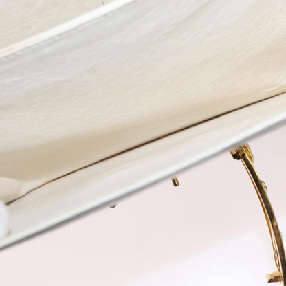 Celine Vintage Shoulder Bag Leather, WHITE, LEATHER, Shoulder bag