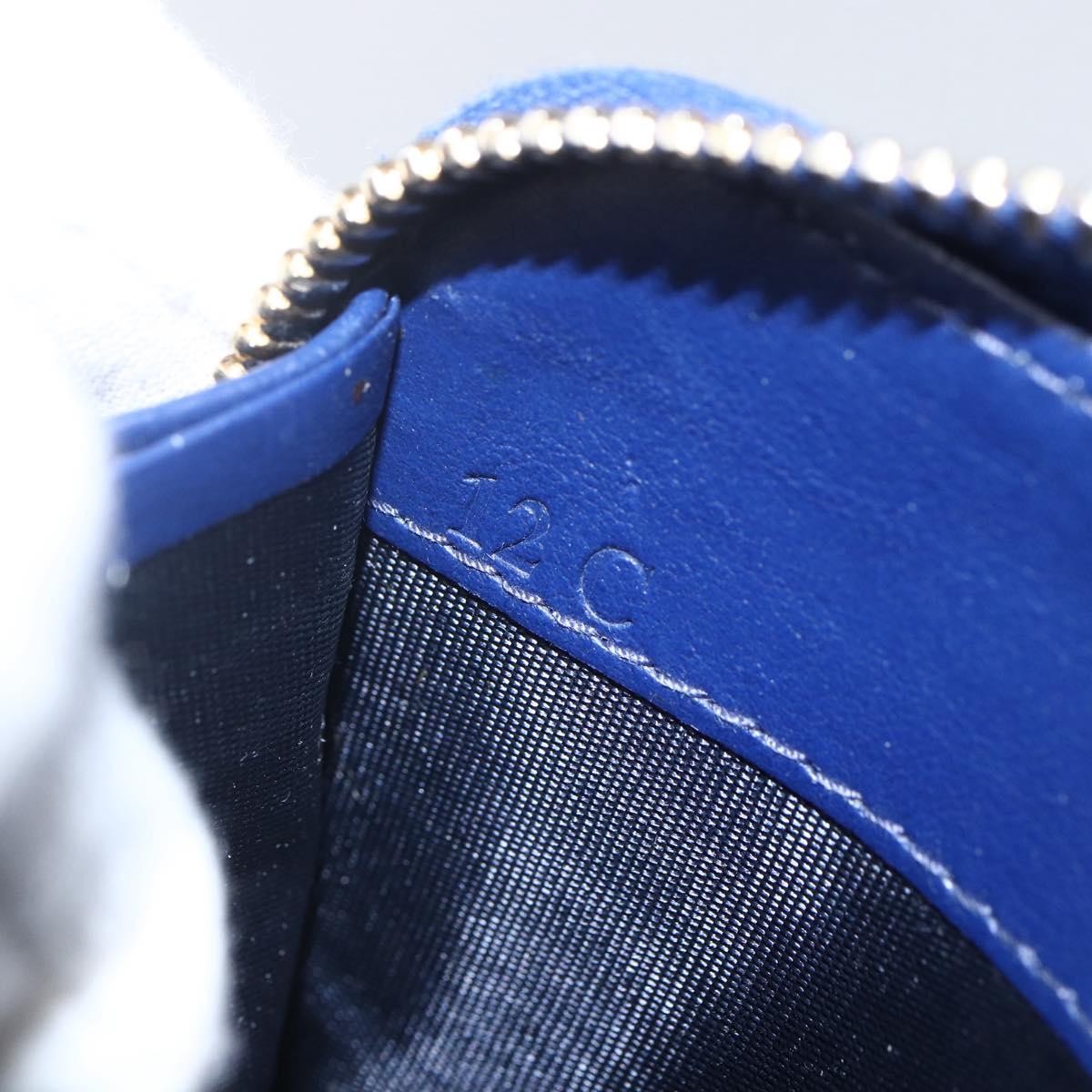 Prada Zip Around Organizer Wallet Saffiano Leather with Applique, BLUE, LEATHER, Wallets