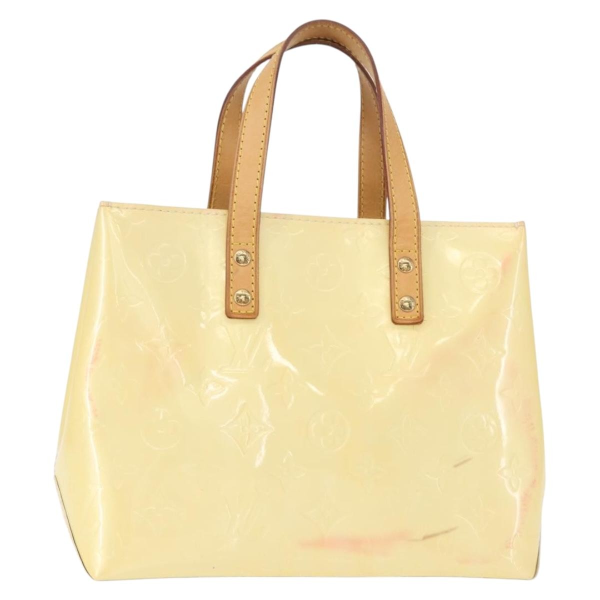 Louis Vuitton Reade Handbag Monogram Vernis, BEIGE, PATENT_LEATHER, Tote bag