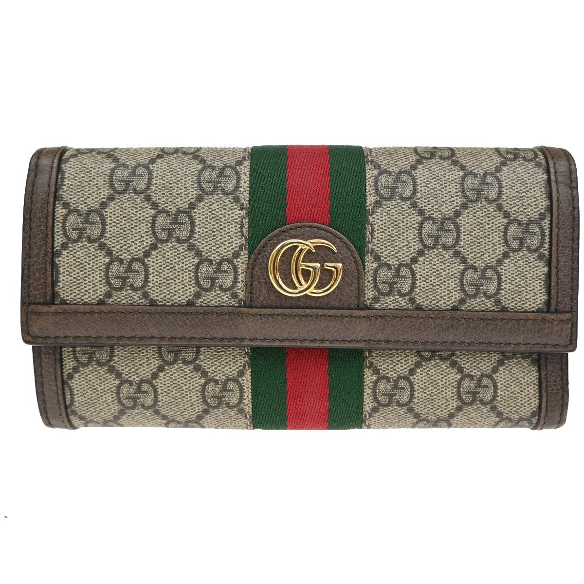 Gucci Ophidia Continental Wallet GG Coated Canvas, BROWN, CANVAS, Wallets