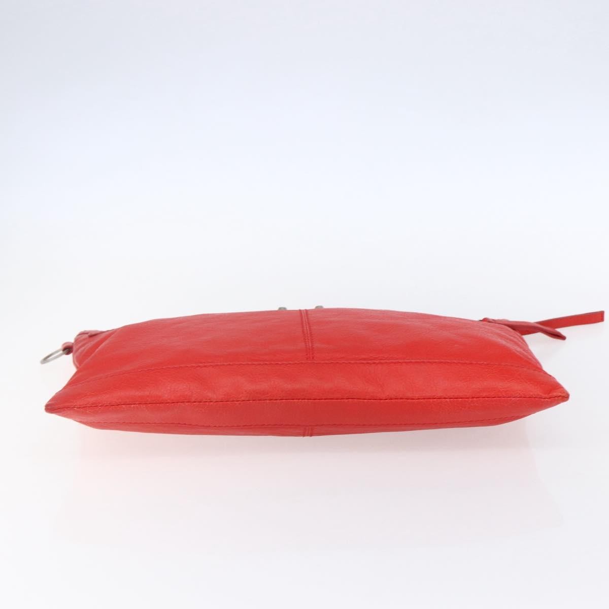 Balenciaga Classic City Clip Pouch Leather, RED, LEATHER, Clutche & pouche