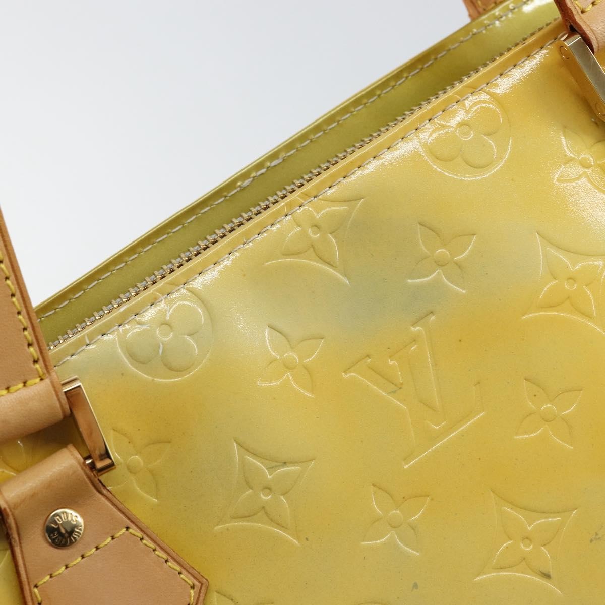 Louis Vuitton Houston Handbag Monogram Vernis, YELLOW, PATENT_LEATHER, Tote bag