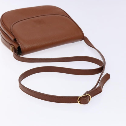 Burberry Flap Messenger Leather, BROWN, LEATHER, Shoulder bag