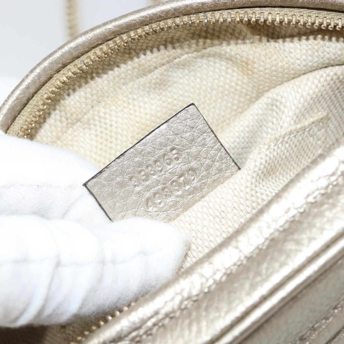 Gucci Soho Chain Bag Leather, GOLD, LEATHER, Shoulder bag