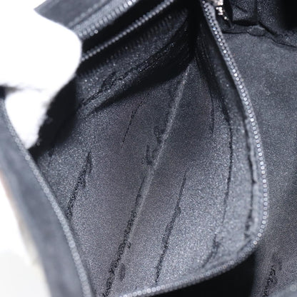 Salvatore Ferragamo Vintage Shoulder Bag Suede, BLACK, SUEDE, Shoulder bag