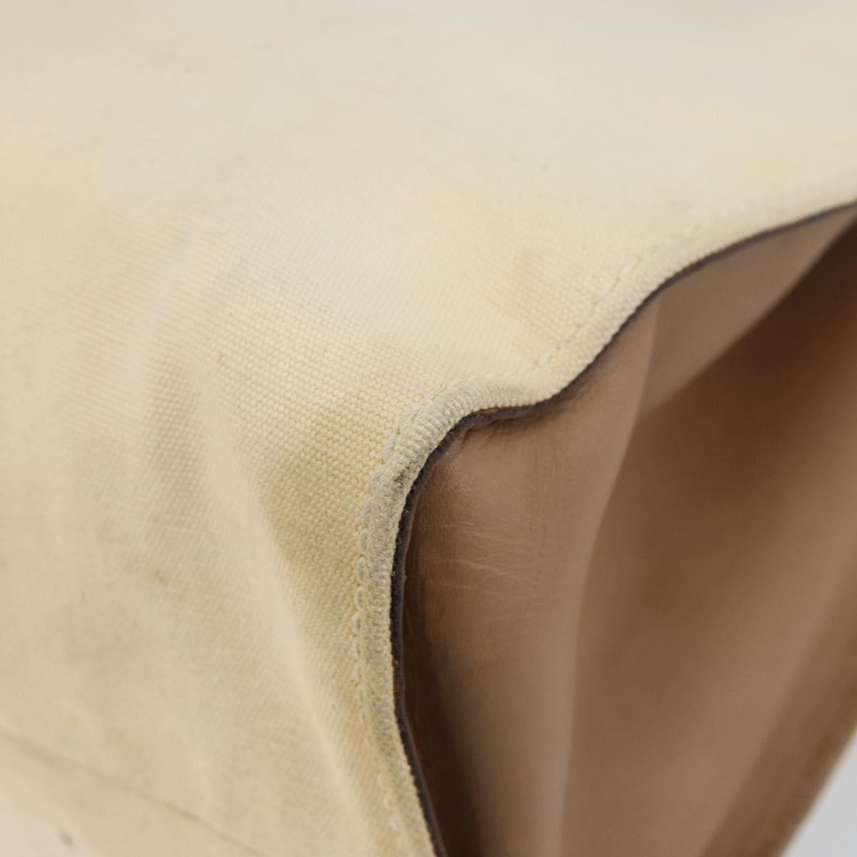 Gucci Bamboo Front Pocket Tote Canvas, ECRU, CANVAS, Tote bag