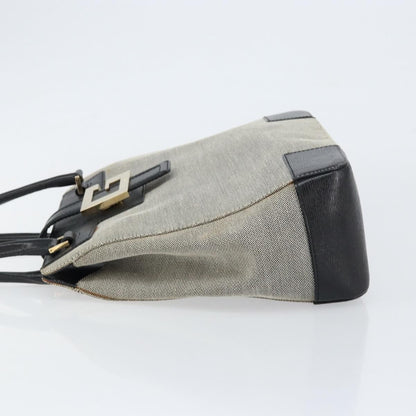 Gucci Vintage square G handbag Canvas, GRAY, CANVAS, Handbag