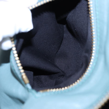 Chloe Vintage Shoulder Bag Leather, TURQUOISE, LEATHER, Shoulder bag