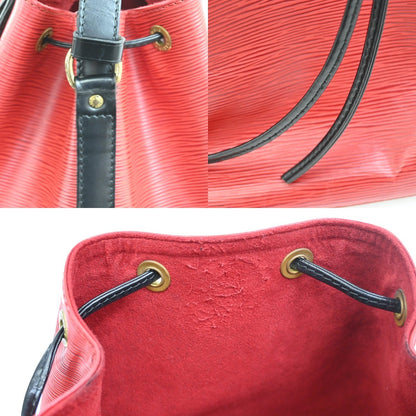 Louis Vuitton Bicolor Petit Noe Handbag Epi Leather, RED, LEATHER, Shoulder bag