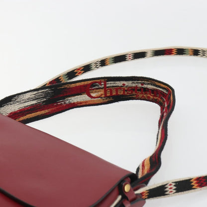 Christian Dior Diorodeo Flap Bag Leather, Red, Leather, Shoulder Bag