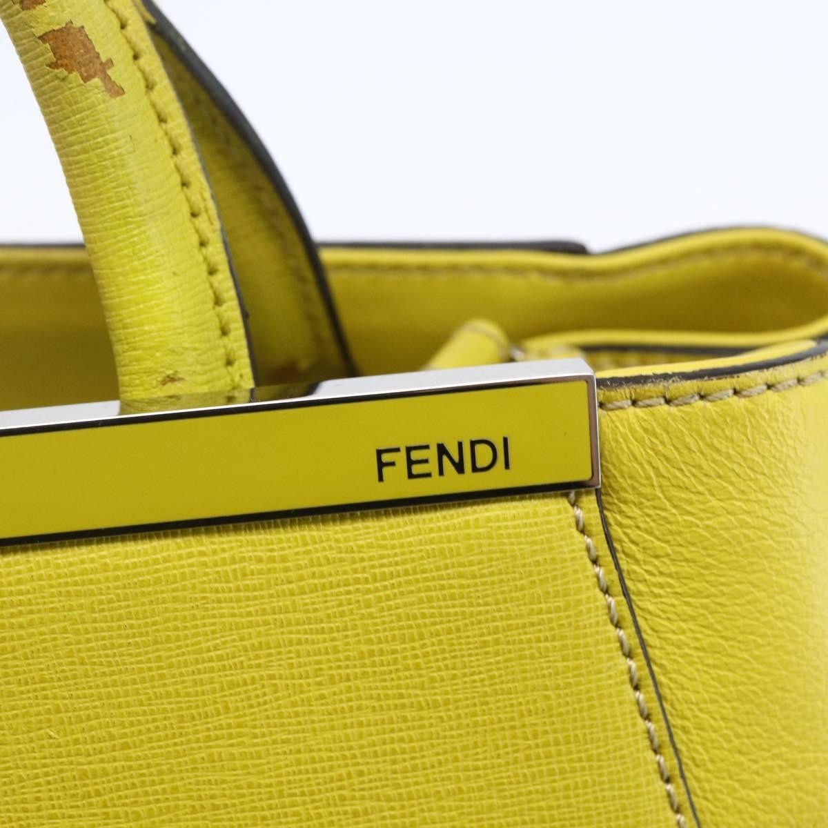 Fendi 2Jours Bag Leather, YELLOW, LEATHER, Handbag