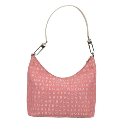 Bvlgari B.Zero1 Logomania Bag Canvas with Leather, PINK, CANVAS, Shoulder bag