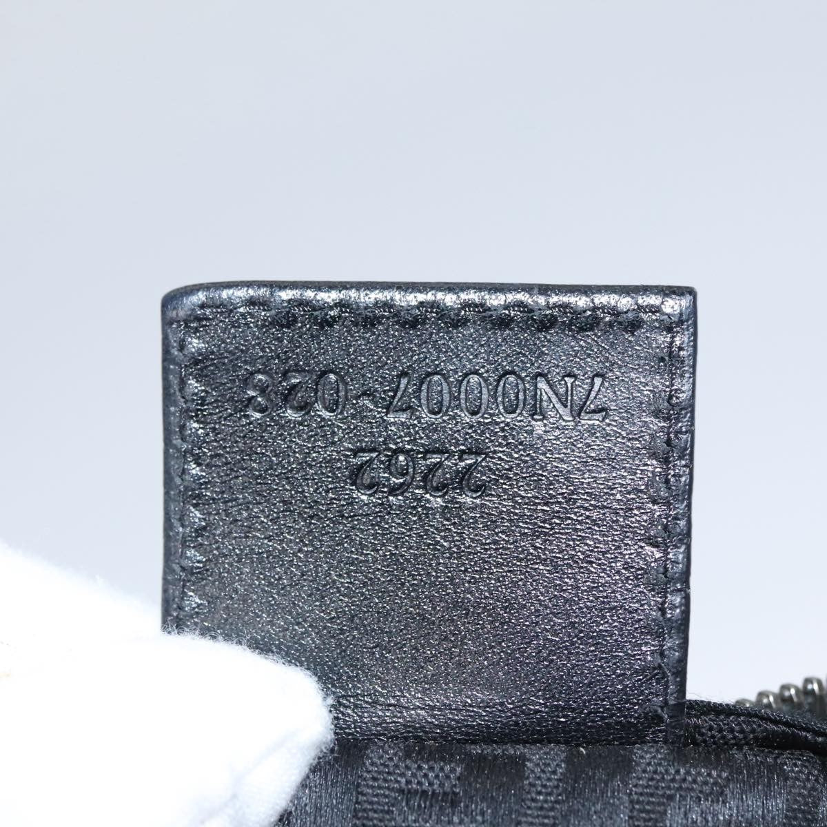 Fendi FF Logo Pouch Canvas, BLACK, CANVAS, Clutche & pouche