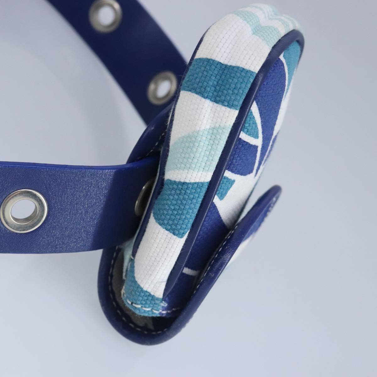 Bally Vintage Waist bag Leather and canvas, BLUE, CANVAS, Clutche & pouche