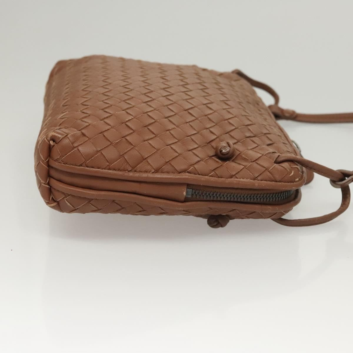 Bottega Veneta Intrecciato Leather, BROWN, LEATHER, Handbag