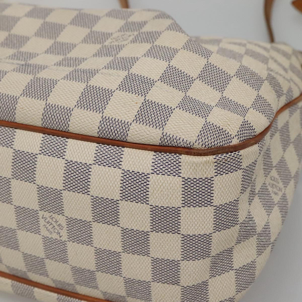 Louis Vuitton Siracusa Handbag Damier, WHITE, CANVAS, Shoulder bag