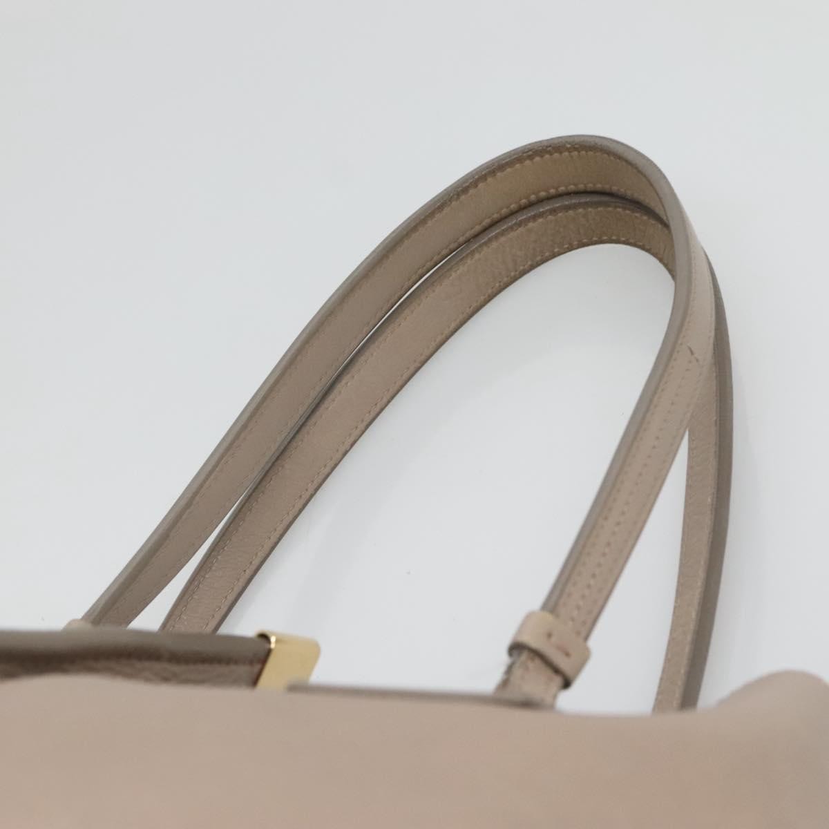 Chloe Vick Tote Leather, BEIGE, LEATHER, Tote bag
