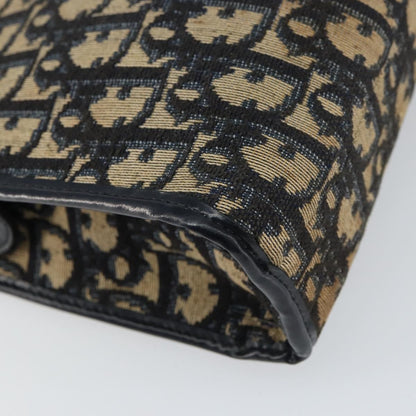 Christian Dior Vintage Trotter Shoulder Bag Canvas, NAVY, CANVAS, Shoulder bag