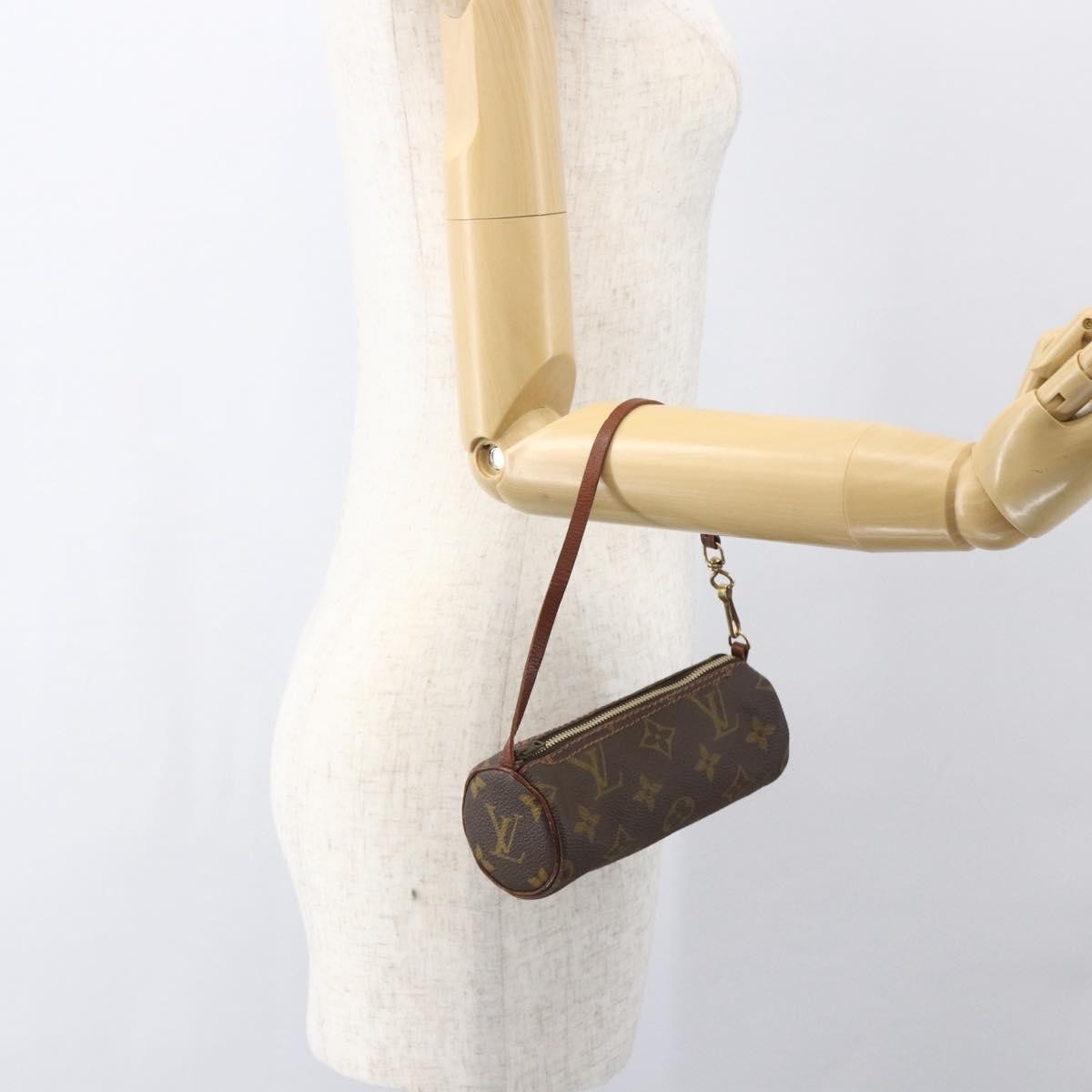 Louis Vuitton Papillon Pochette Monogram Canvas, BROWN, CANVAS, Clutche & pouche