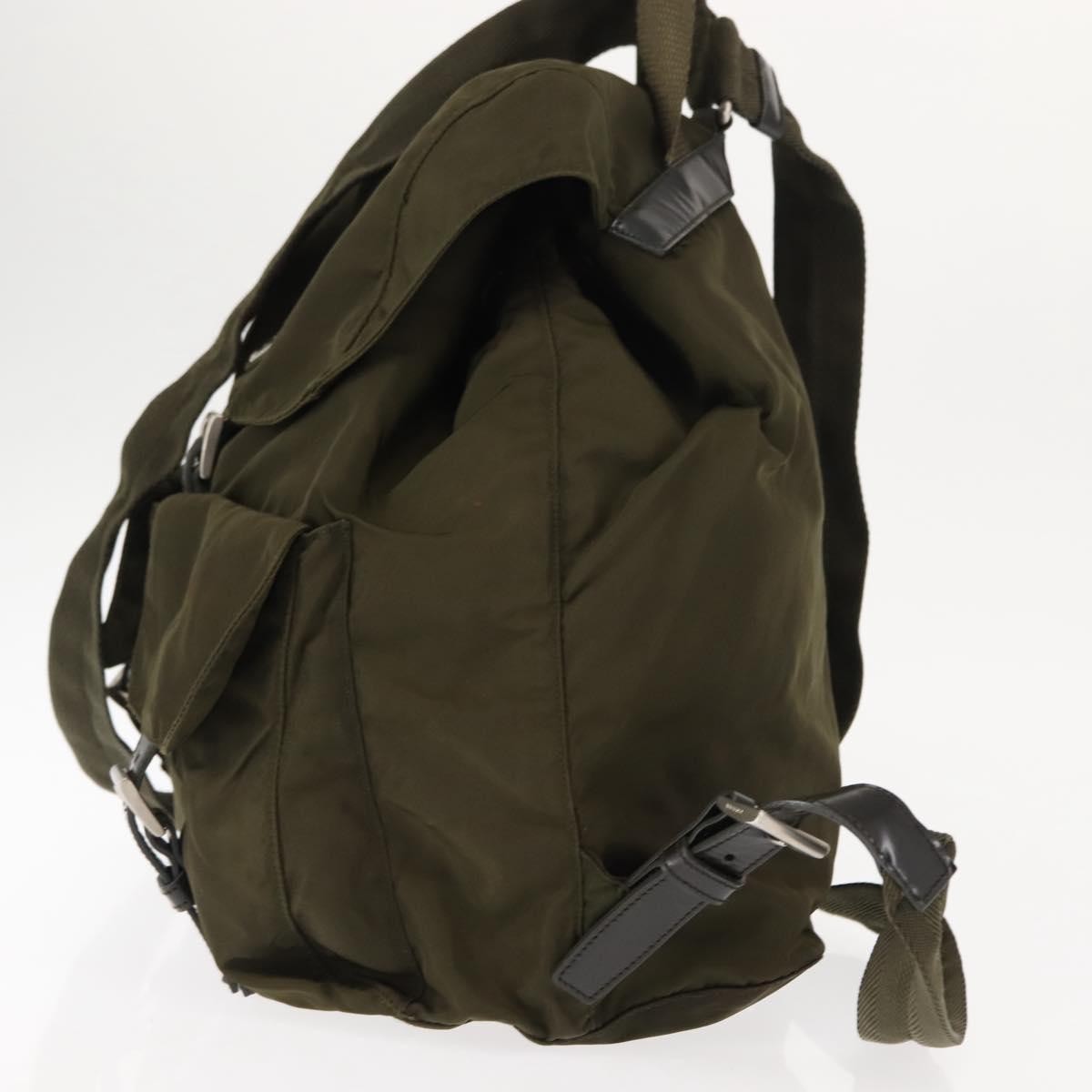 Prada Double Front Pocket Backpack Tessuto, KHAKI, NYLON, Backpack