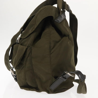 Prada Double Front Pocket Backpack Tessuto, KHAKI, NYLON, Backpack