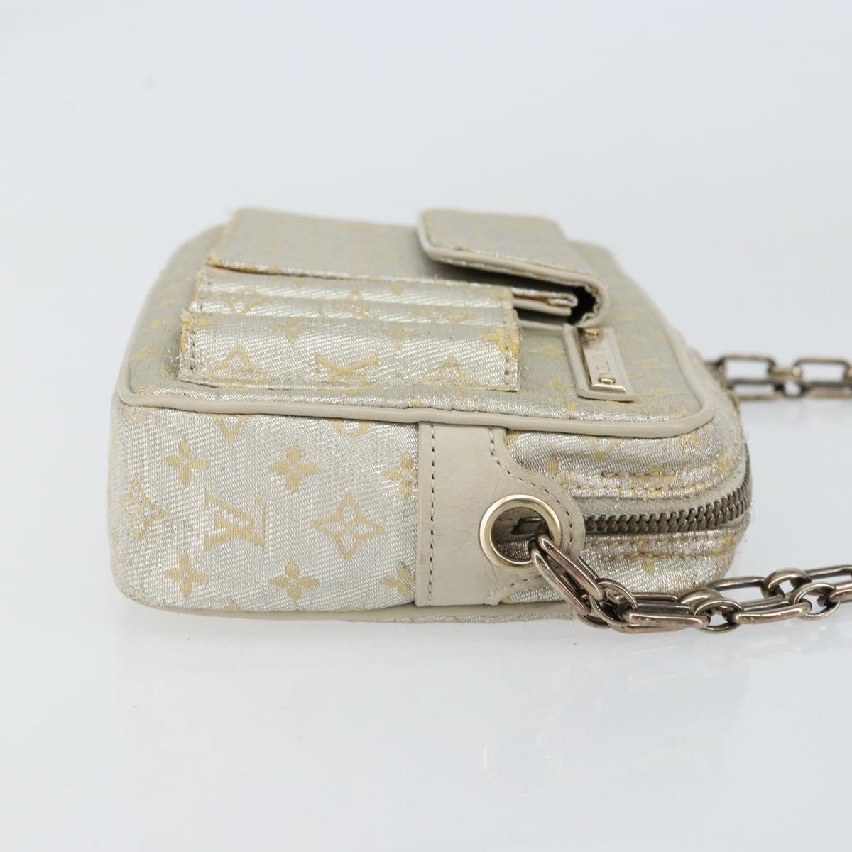 Louis Vuitton McKenna Shoulder Bag Mini Lin, SILVER, CANVAS, Shoulder bag