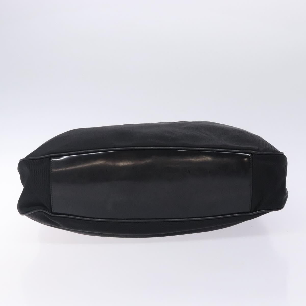 Gucci Vintage Bamboo Shoulder Bag Nylon, BLACK, NYLON, Shoulder bag