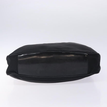 Gucci Vintage Bamboo Shoulder Bag Nylon, BLACK, NYLON, Shoulder bag