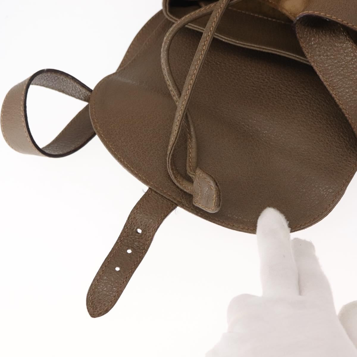 Gucci Vintage Bamboo Backpack Suede, BROWN, SUEDE, Backpack