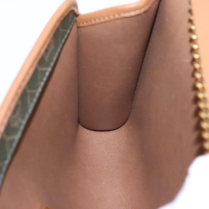 Christian Dior Vintage Honeycomb chain Canvas, KHAKI, CANVAS, Shoulder bag