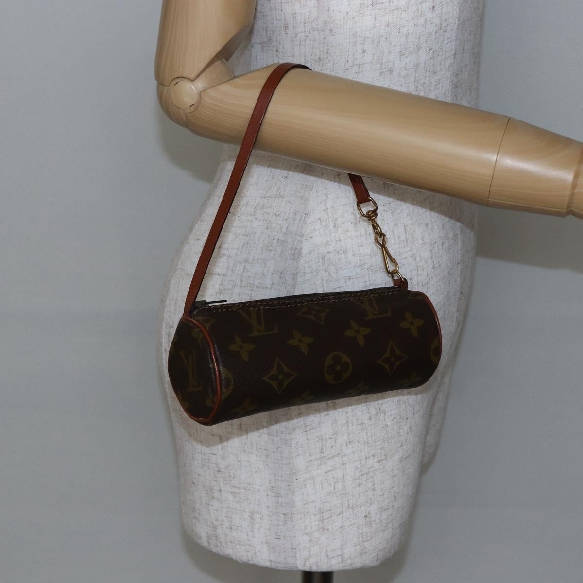 Louis Vuitton Papillon Pochette Monogram Canvas, BROWN, CANVAS, Handbag