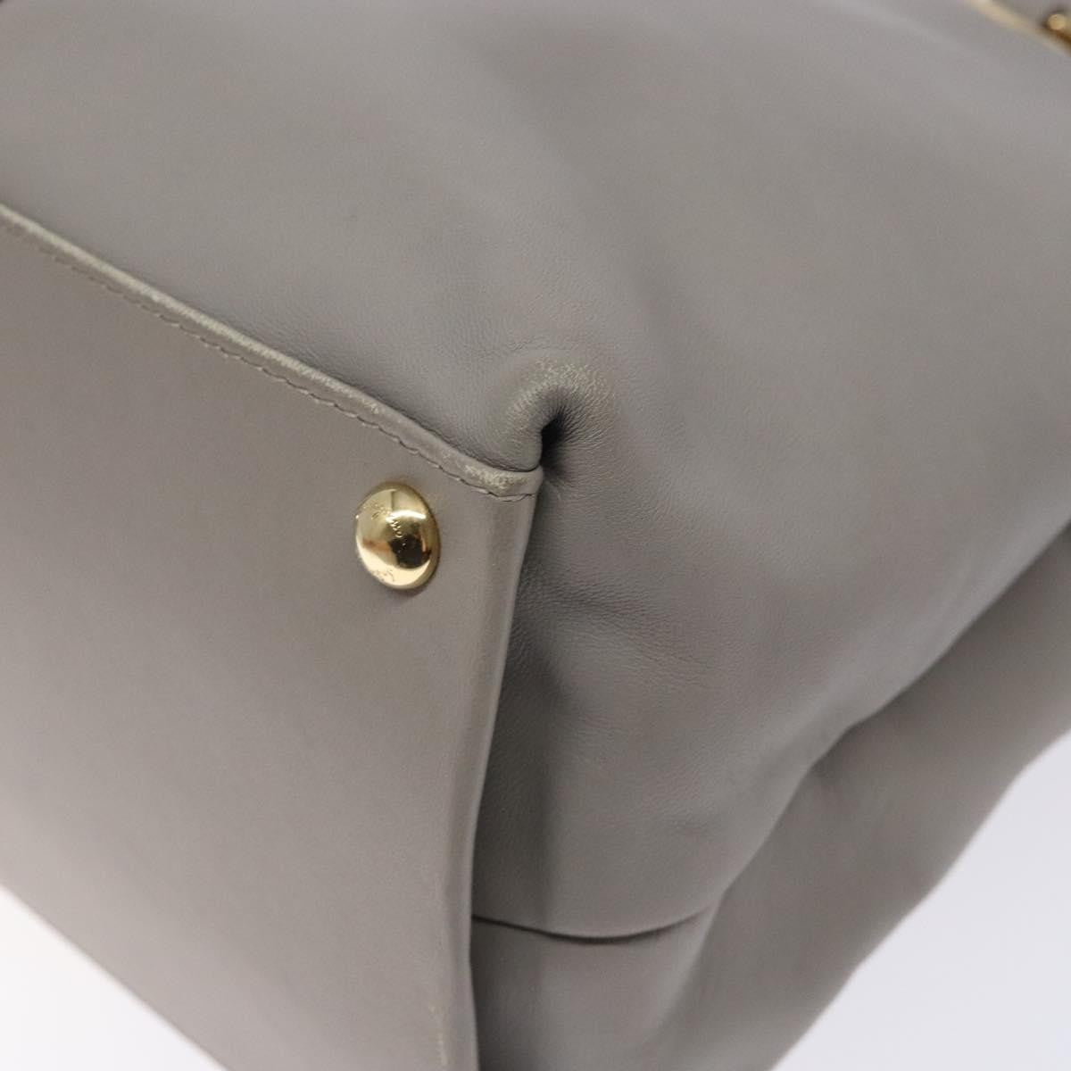 Salvatore Ferragamo Vala Handbag Leather, GRAY, LEATHER, Handbag