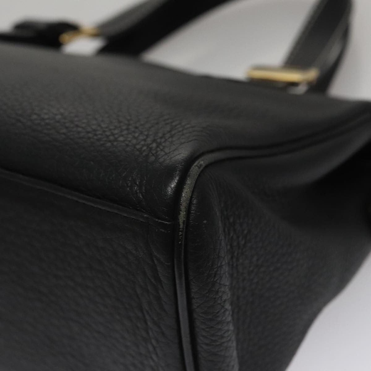 Burberry Vintage Handbag Leather, BLACK, LEATHER, Handbag