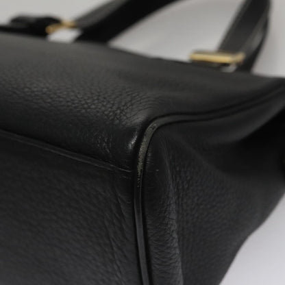 Burberry Vintage Handbag Leather, BLACK, LEATHER, Handbag