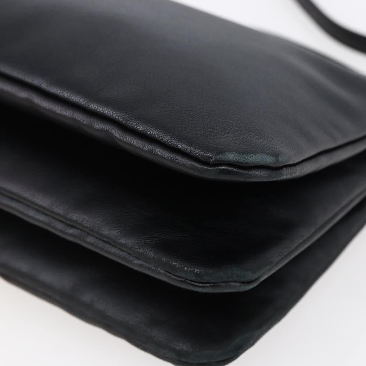 Celine Trio Crossbody Bag Leather, BLACK, LEATHER, Crossbody bag