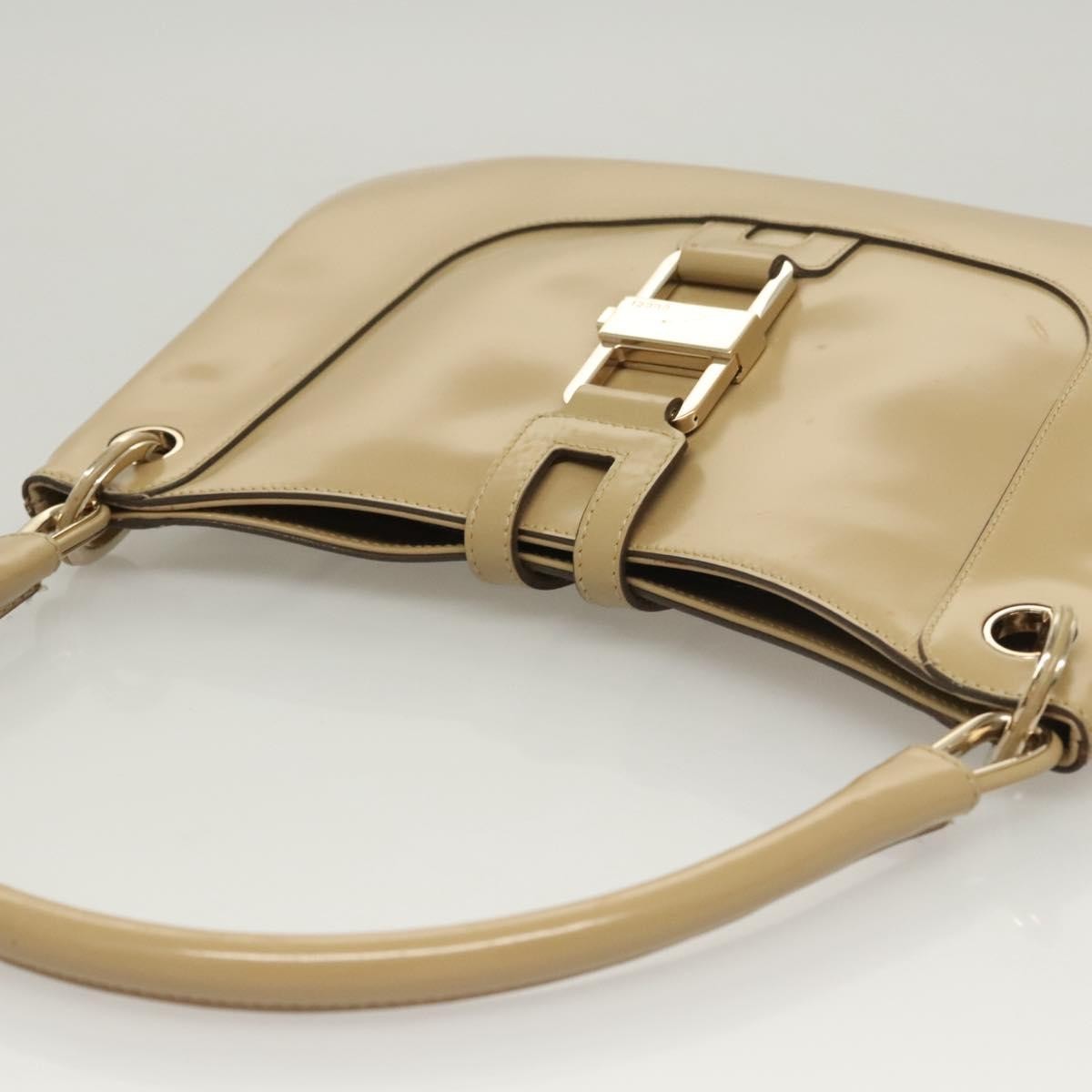 Gucci Vintage Jackie Handbag Leather, BEIGE, LEATHER, Handbag