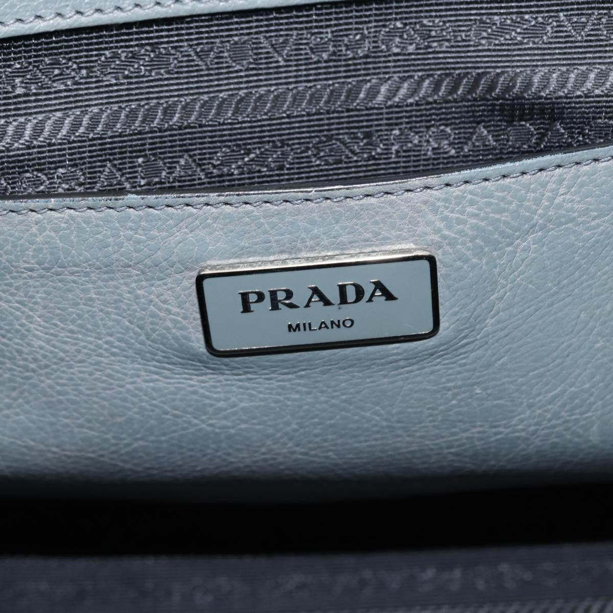 Prada Twin Pocket Lock Flap Tote Glace Calf, GRAY, LEATHER, Tote bag