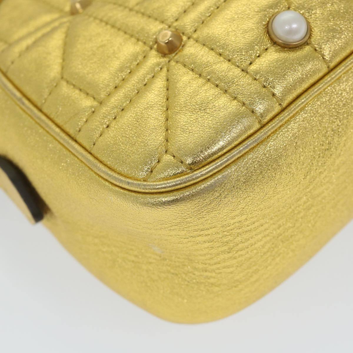 Gucci Pearly GG Marmont Shoulder Bag Embellished Matelasse Leather, GOLD, LEATHER, Shoulder bag