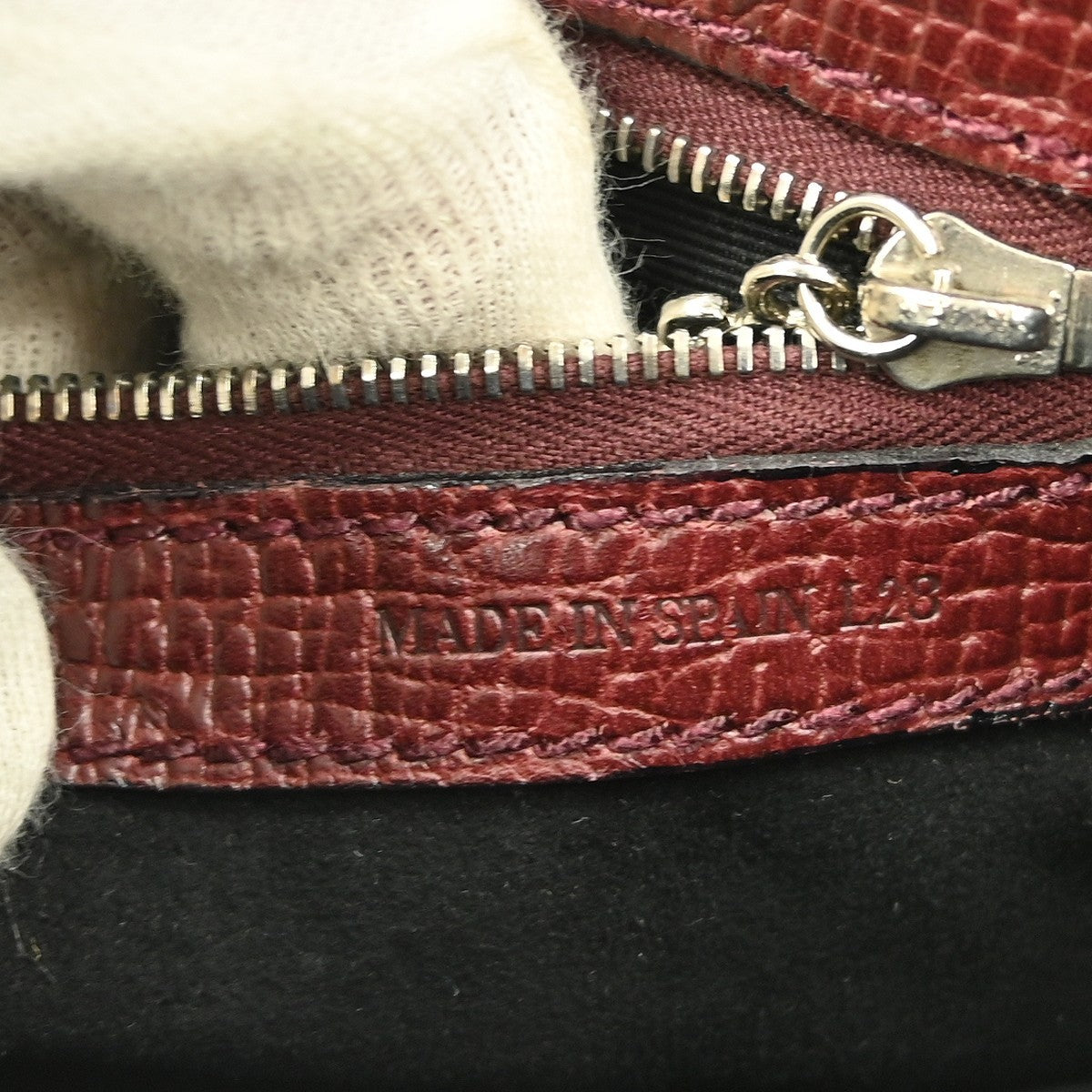 Loewe Vintage Shoulder Bag Leather, BURGUNDY, LEATHER, Shoulder bag