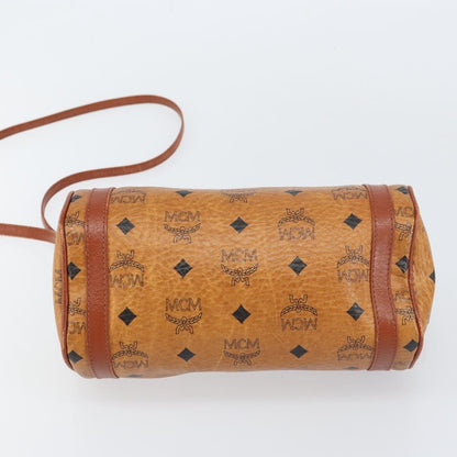 MCM Visetos Shoulder bag Canvas and Leather, BROWN, CANVAS, Shoulder bag