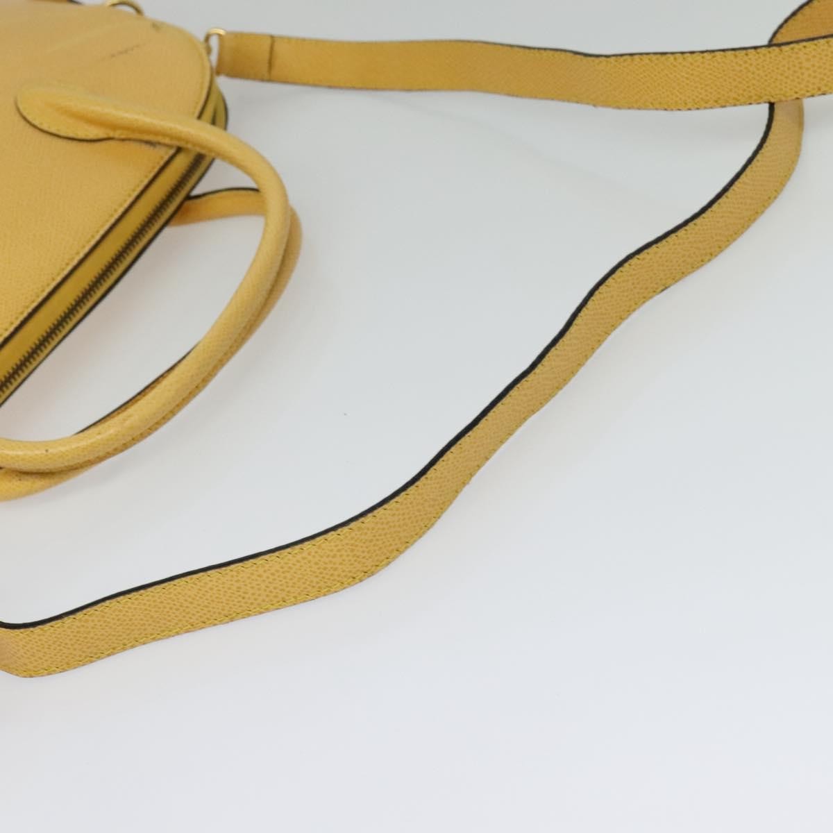 Celine Handbag Leather, YELLOW, LEATHER, Handbag