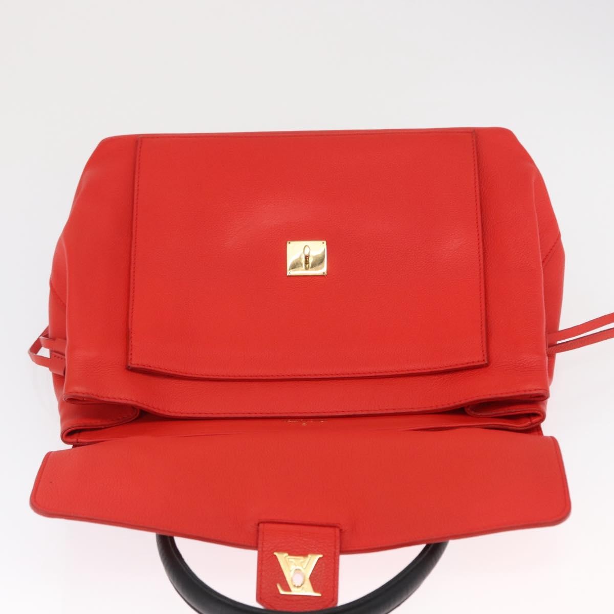 Louis Vuitton Lockme Handbag Leather, RED, LEATHER, Handbag