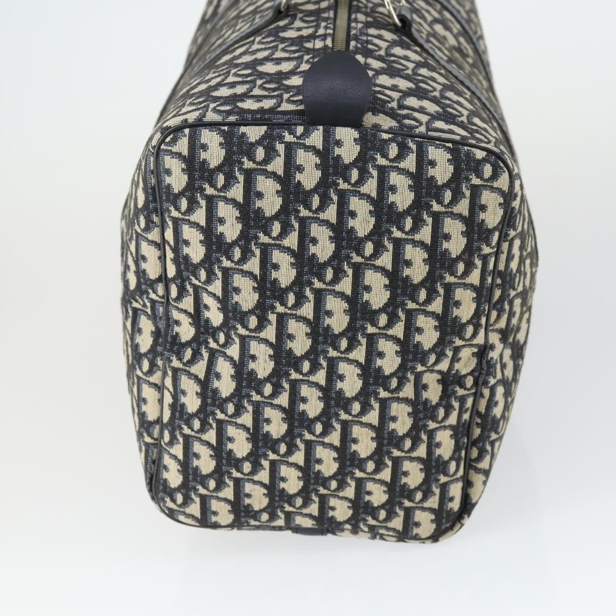 Christian Dior Vintage Trotter Boston Bag Canvas, NAVY, CANVAS, Travel bag