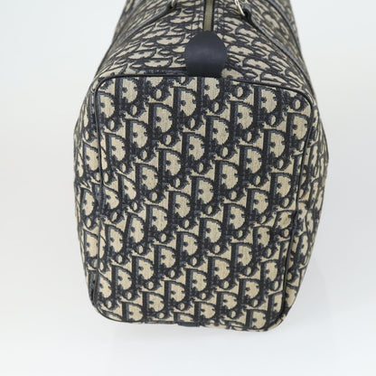 Christian Dior Vintage Trotter Boston Bag Canvas, NAVY, CANVAS, Travel bag