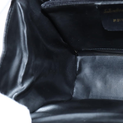 Salvatore Ferragamo Chain Flap Shoulder Bag Leather, BLACK, LEATHER, Shoulder bag