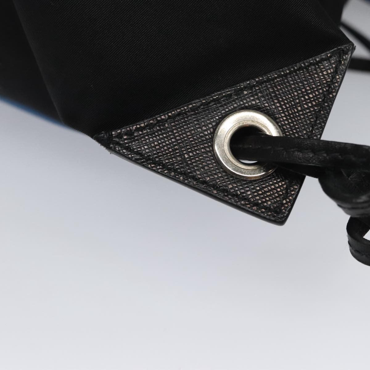 Prada Logo Drawstring Backpack Tessuto with Printed Saffiano, BLACK, NYLON, Backpack