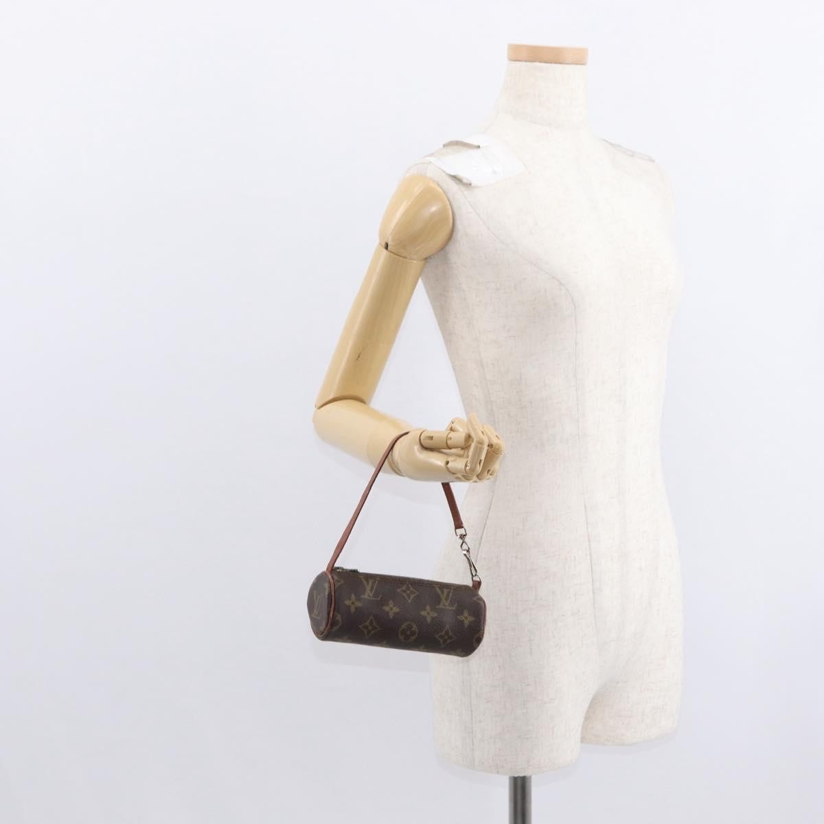 Louis Vuitton Papillon Pochette Monogram Canvas, BROWN, CANVAS, Clutche & pouche