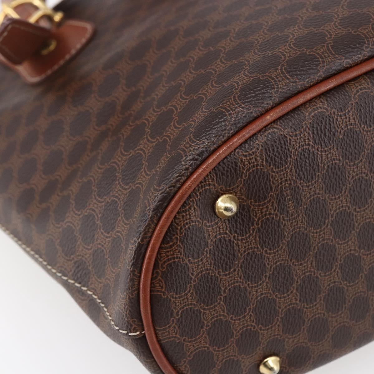 Celine Vintage Macadam Tote bag Canvas, BROWN, CANVAS, Tote bag